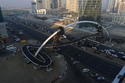 Al Ittihad Arch Footbridge - Steel Structure