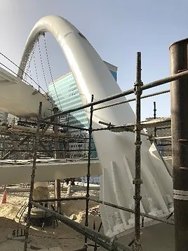 Steel Arch in Al Ittihad Bridge, Steek Structure