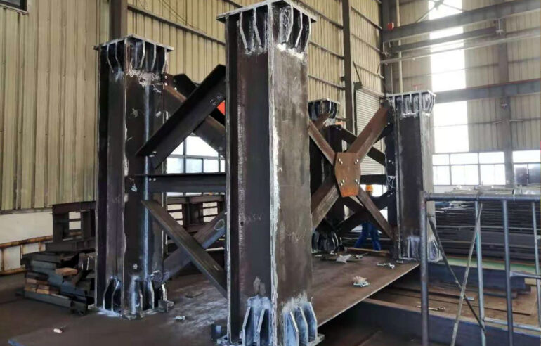 Prefabricated heavy steel welded in a heavy steel fabrication facility