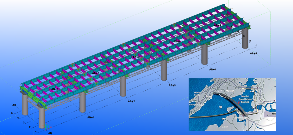 Temporary steel bridge construction frame design