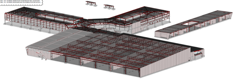 Structural steel hangar construction -Fabricated Steel building