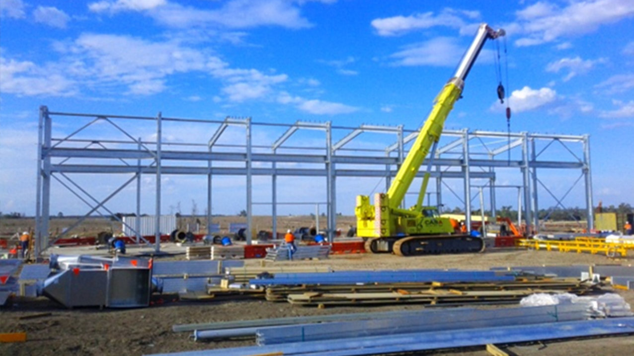 Structural steel hangar design & construction -Fabricated Steel Frame Erection