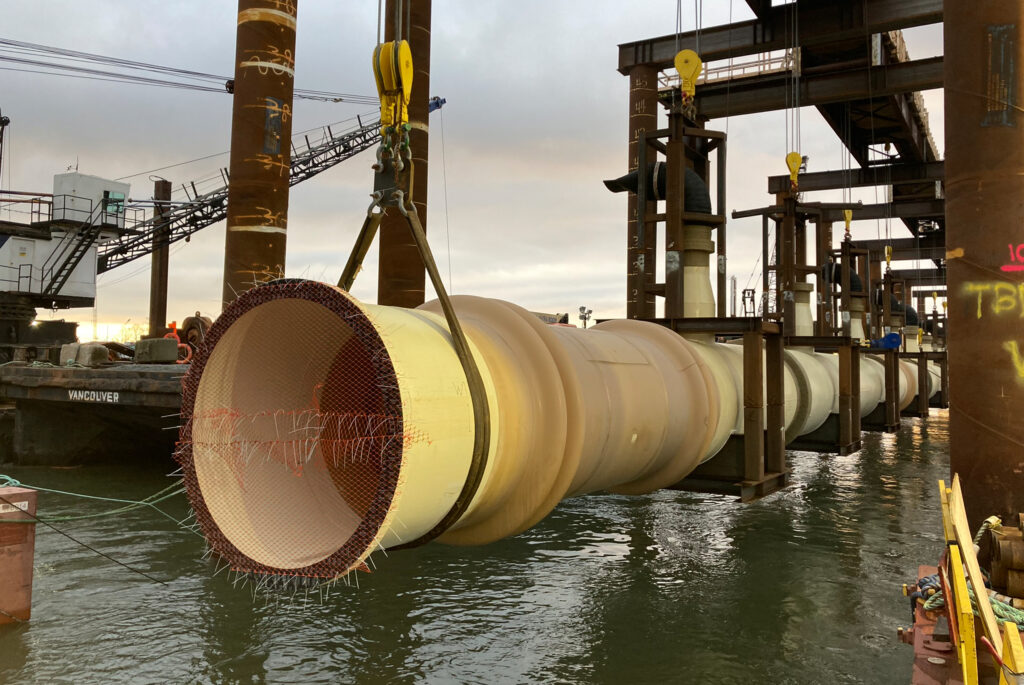 Fabricated steel pipes used in water treatment facilities